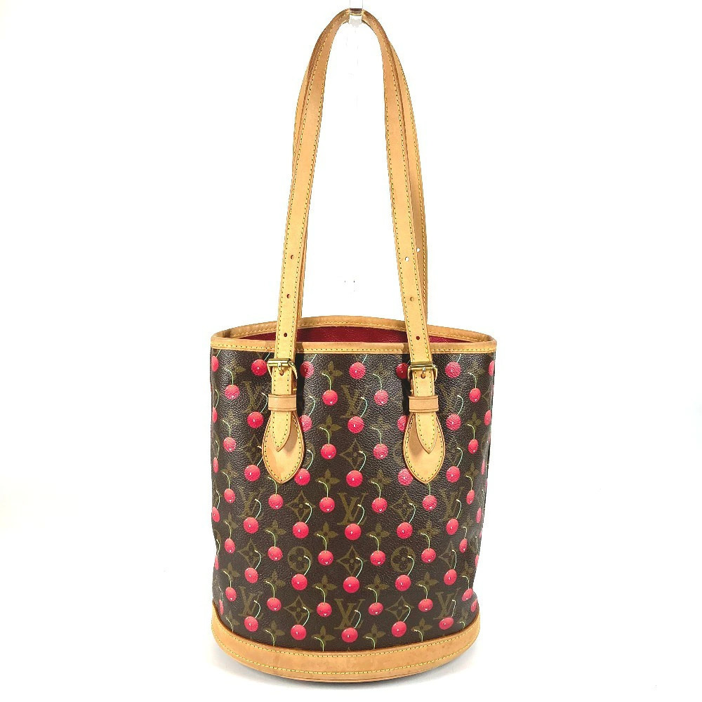 Louis Vuitton Murakami Cherry Bag Takashi Clutch Red Shoulder Bucket Tote